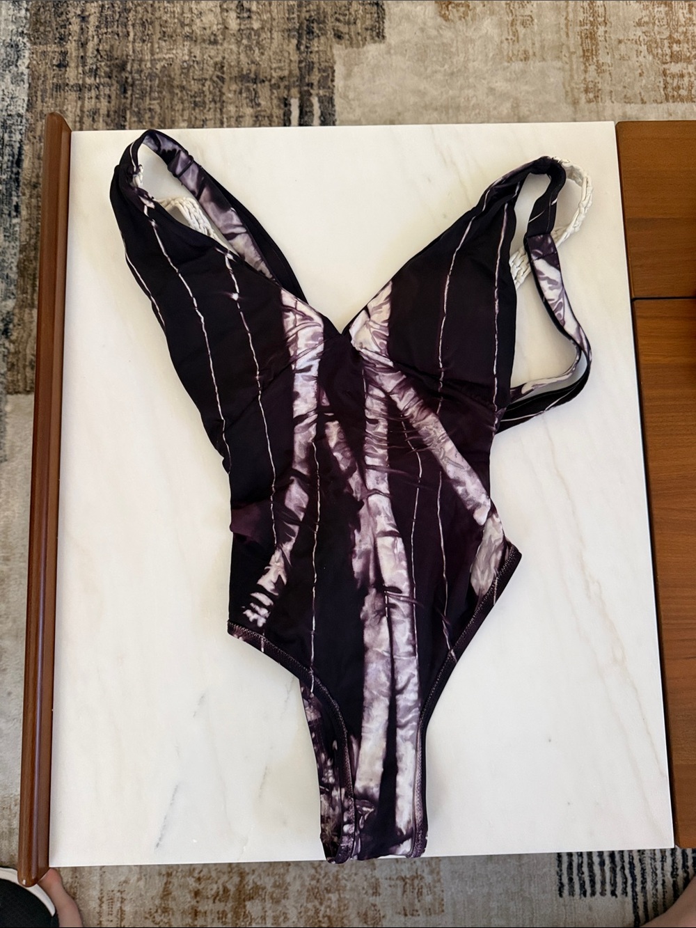 Women’s One-Piece Tie-Dye Swimsuit in Purple